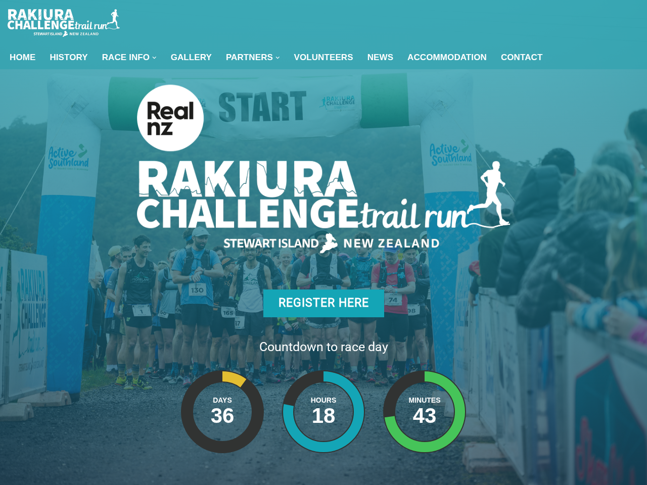 Rakiura Challenge website designed by Business IT South
